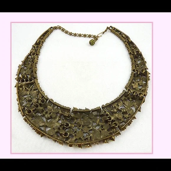 Heidi Daus Dragonfly Statement Bib Necklace Factory Sealed